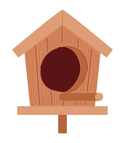 Vogel-Futterstation aus Holz