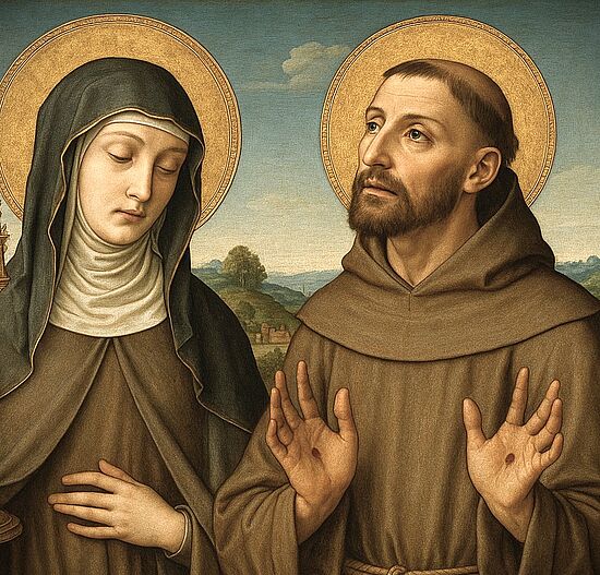 Hl. Klara und Hl. Franz von Assisi (in Regensburg)